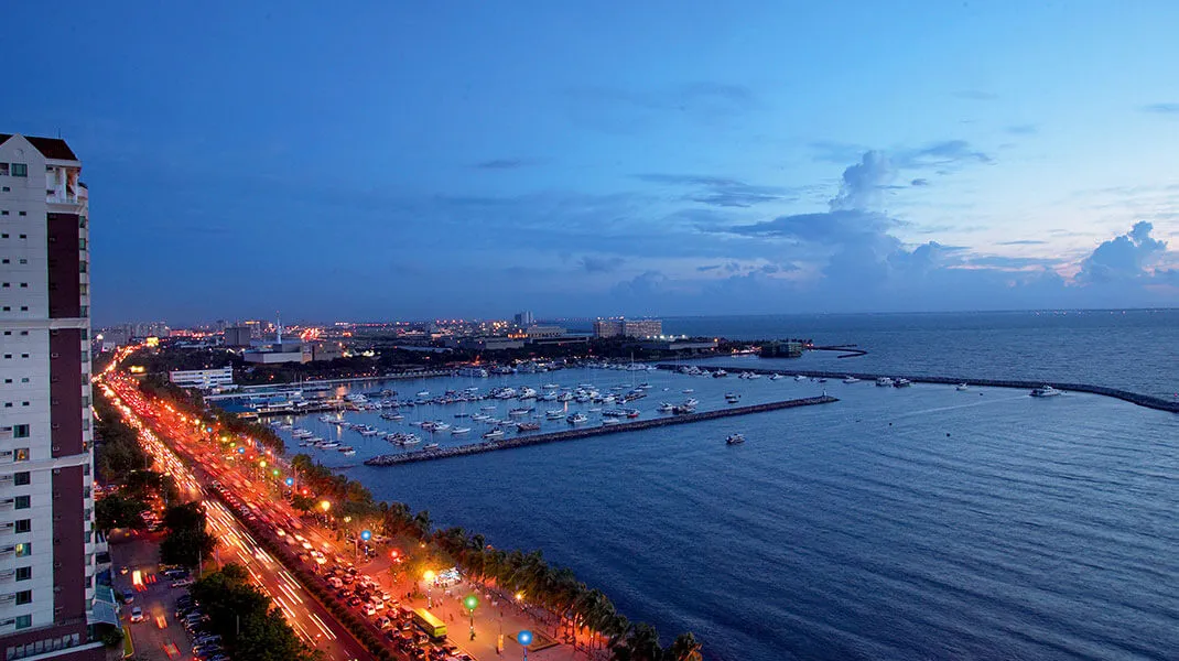 Golden sunset over Manila Bay